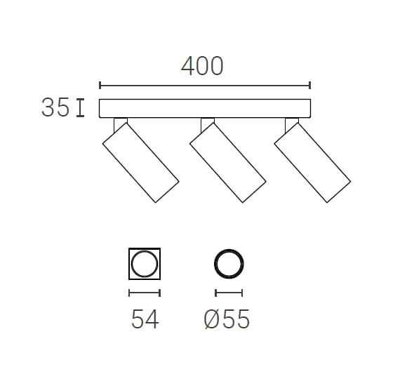 Регулируемые потолочные металлические светодиодные прожекторы ZAVA K CEILING 3 JOITED ARCH-00044382 - Вид №1