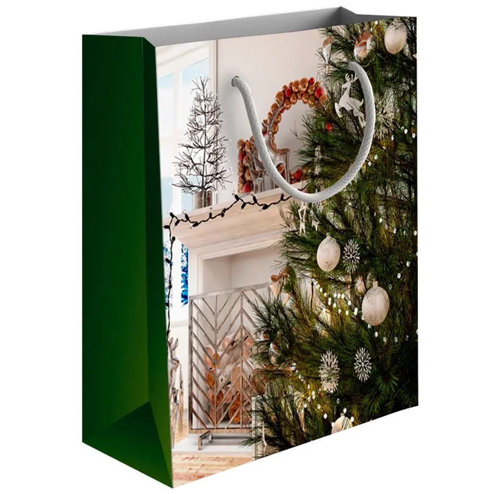 Подарочный пакет Новогоднее чудо 21x30x14 см разноцветный Santreyd STLM-2141996