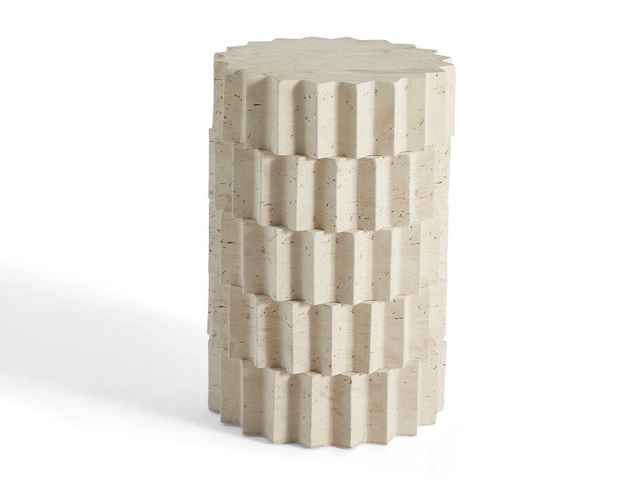 Травертин круглый журнальный столик NDESIGN Ezora ARCH-00122166