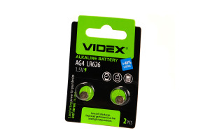 18734250 Щелочная/алкалиновая батарейка AG4/377/626 2 штуки на блистере VID-AG04-2BC Videx