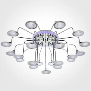 Потолочная люстра Eurosvet Spider 80109/21 хром/синяя+фиолетовая хром EUROSVET ДИЗАЙНЕРСКИЕ, SPIDER 188393 Хром