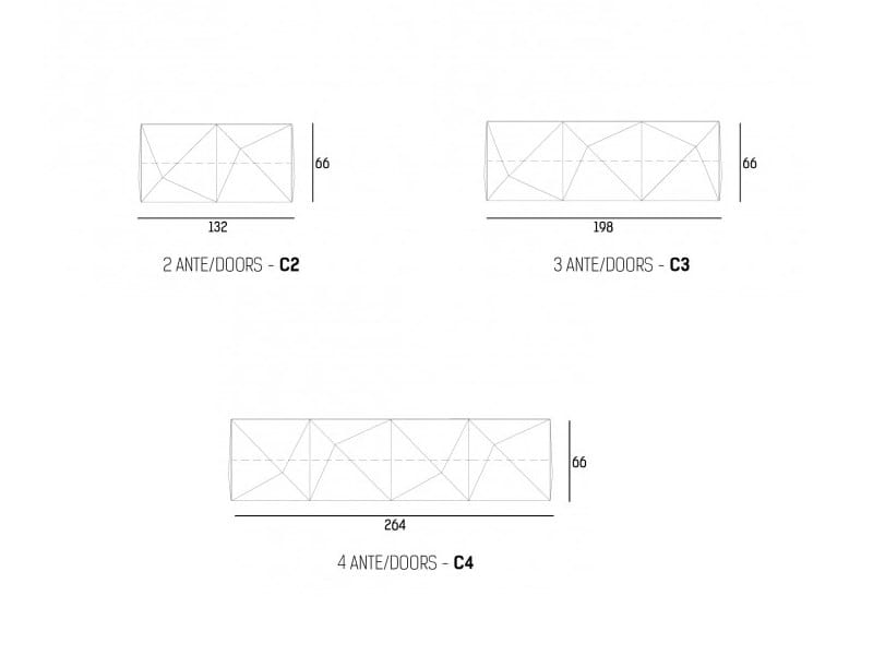 Секционный шкаф с распашными дверями RIFLESSI Cubric ARCH-00086995 - Вид №4