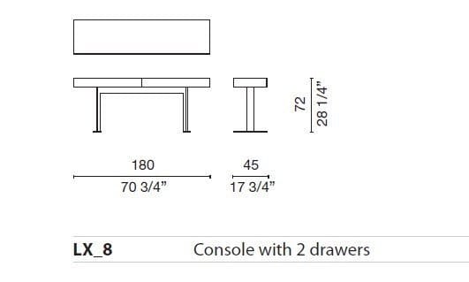 Консоль с ящиками CAPPELLINI Луксор ARCH-00103592 - Вид №2