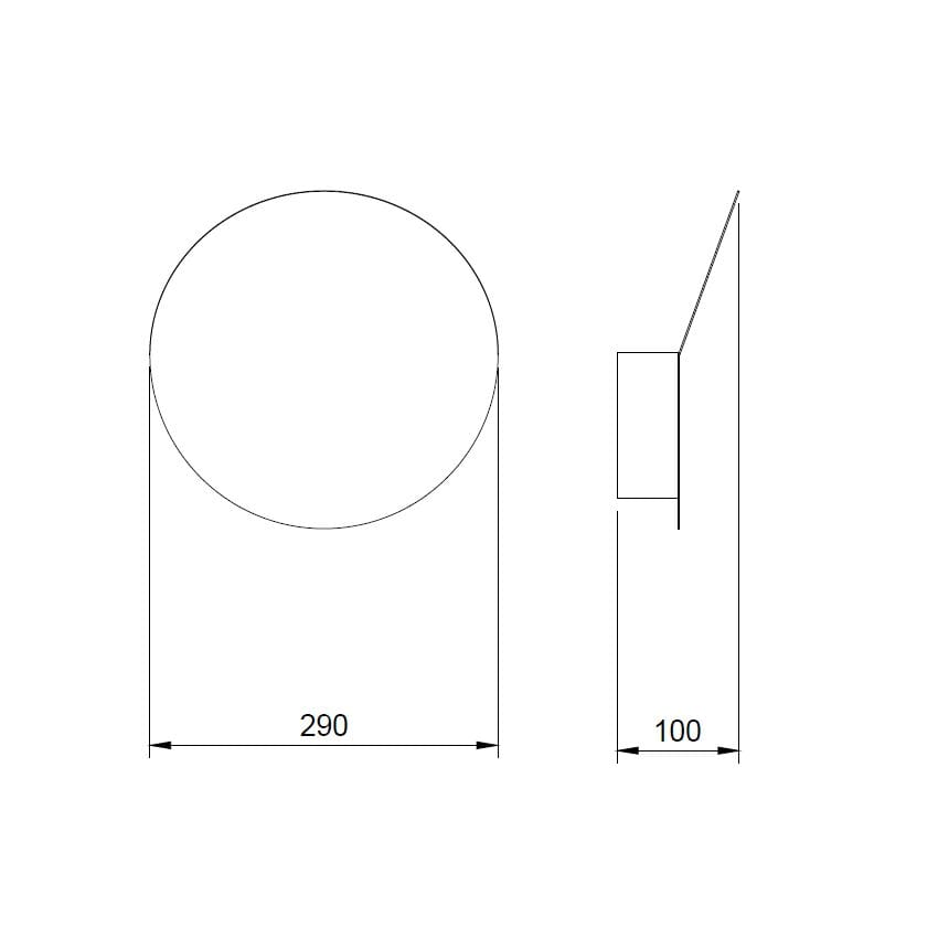Металлический светодиодный светильник с регулируемой яркостью ZAVA CYRCLE APPLIQUE ARCH-00083261 - Вид №4