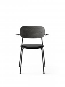 1165004-001H00ZZ MENU Обеденный стул, мягкое сиденье с подлокотником, черный Черный дуб | Дакар - 0842