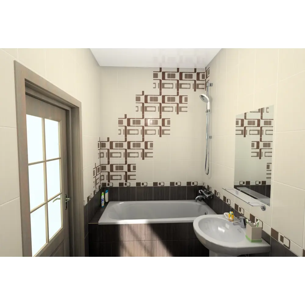 Плитка настенная Golden Tile «Вельвет» 25х33 см 1.65 м2 цвет бежевый STLM-2107717 - Вид №4