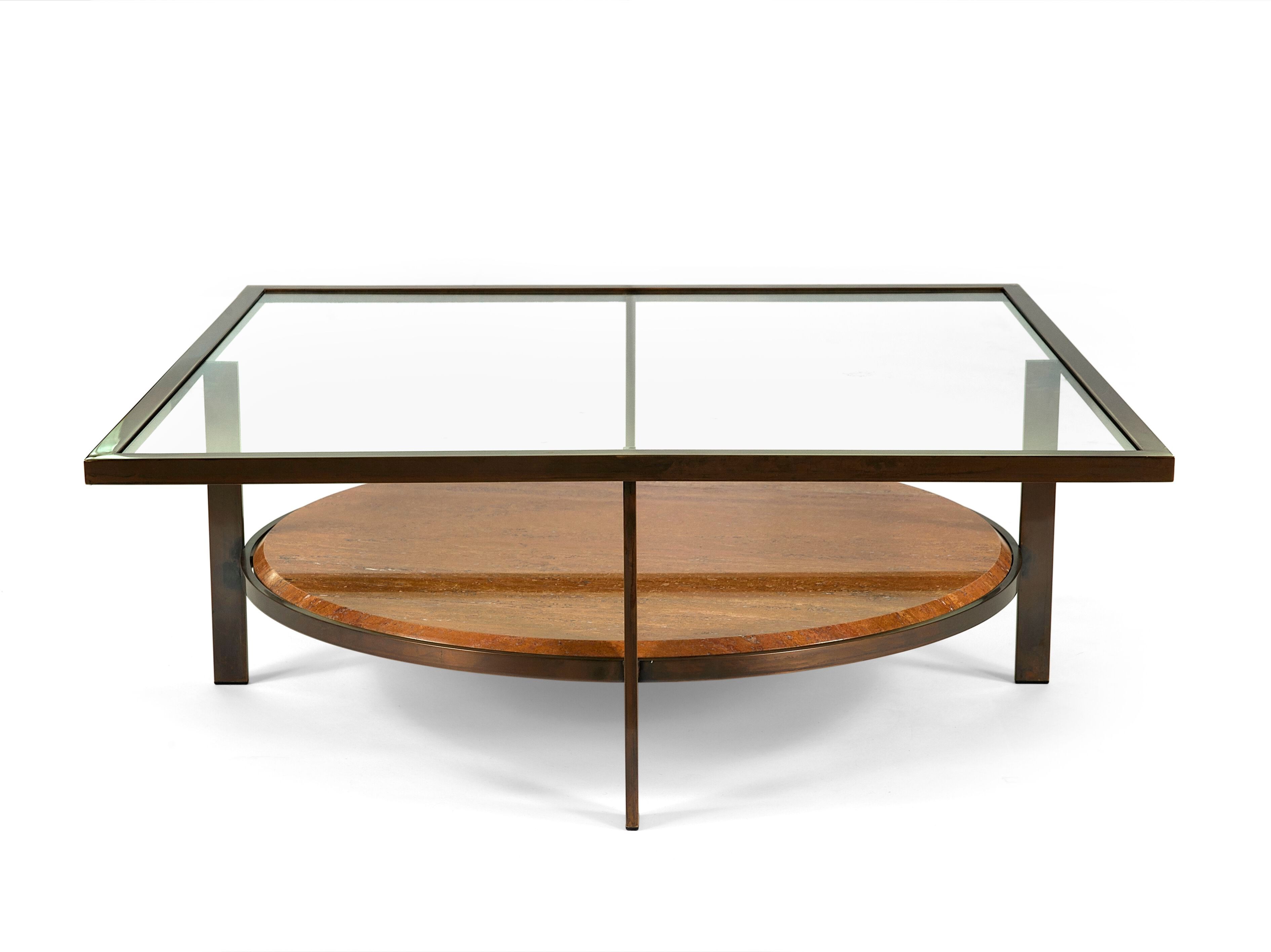 Квадратный Хрустальный журнальный столик Borzalino PAUL ARCH-00121361