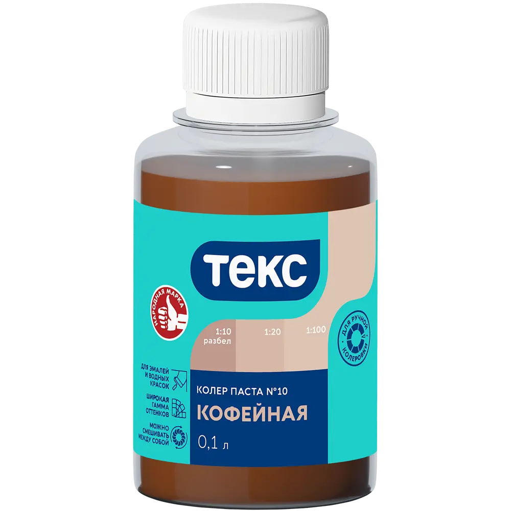 Колер паста Текс Универсал 0.1 л цвет кофейный STLM-2039327
