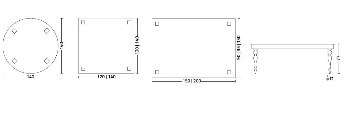 Круглый стол из метакрилата Colico OSTE ARCH-00111399 - Вид №3