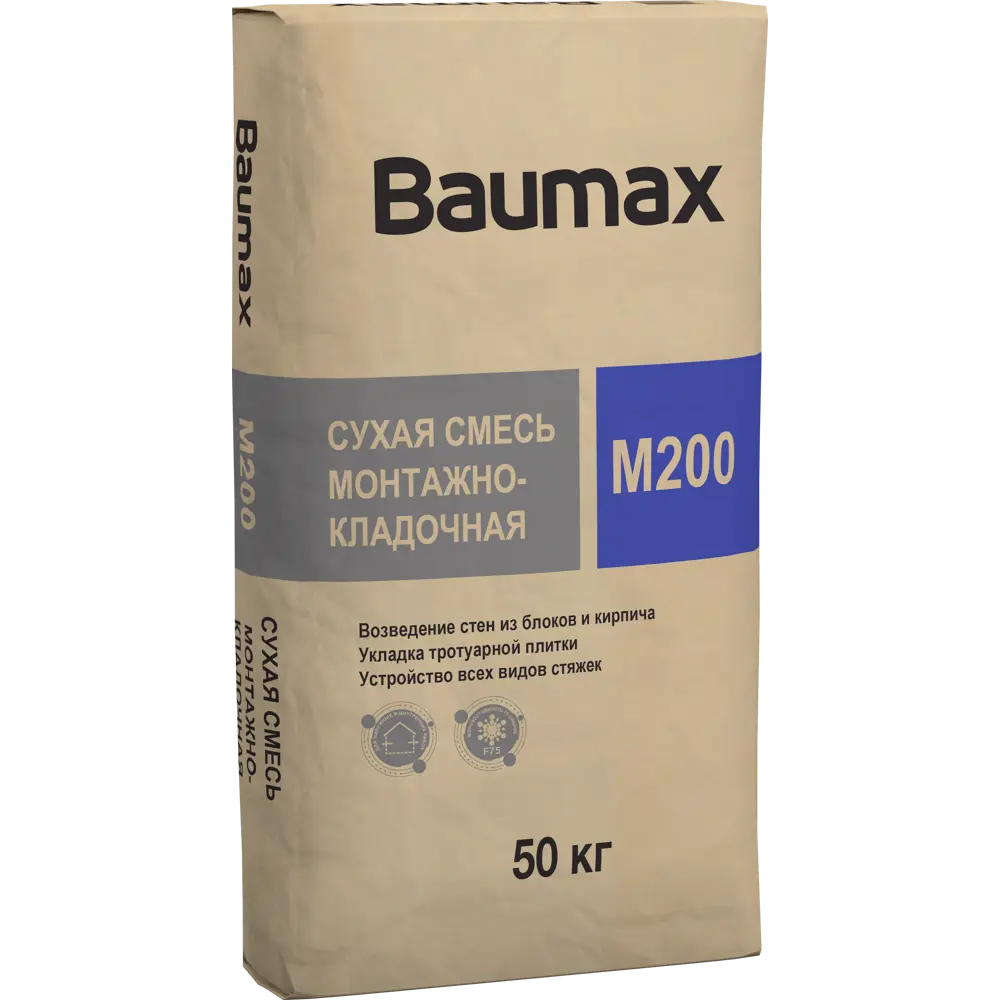 82186822 Смесь цементно-песчаная М200 (ЦПС) Baumax 50 кг STLM-0021610