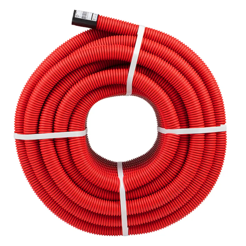 Труба гофрированная EKF ПНД D40 мм 25 м гибкая цвет красный STLM-2203776 - Вид №1