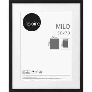Рамка Inspire Milo 50x70 см цвет чёрный 82376766 STLM-2146439