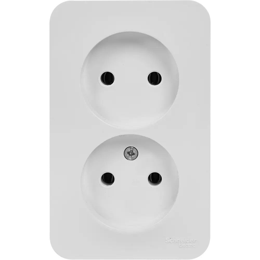 Розетка двойная накладная Schneider Electric Blanca без заземления цвет белый 86720949 STLM-2192232 SYSTEME ELECTRIC