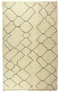 AFOLKI Ковер из шерсти прямоугольной формы с длинным ворсом и узором Beni ourain Taa1276be