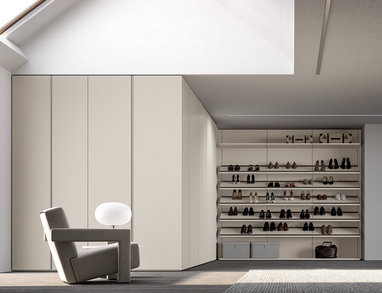 Деревянный угловой шкаф с держателем для обуви Adok ателье ARCH-00010030 - Вид №1