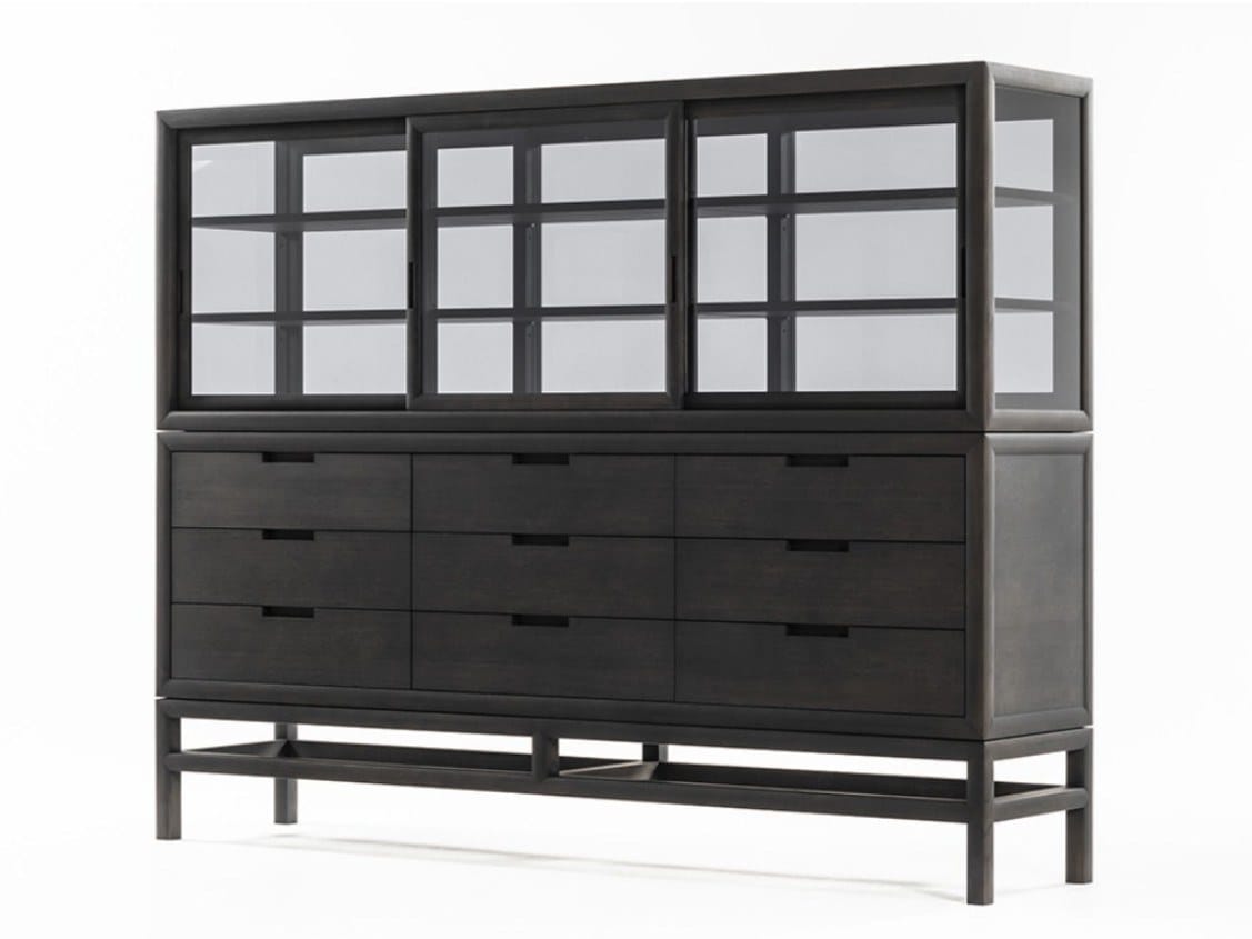 Деревянный и стеклянный шкаф с ящиками DE PADOVA Silent ARCH-00061257 - Вид №3