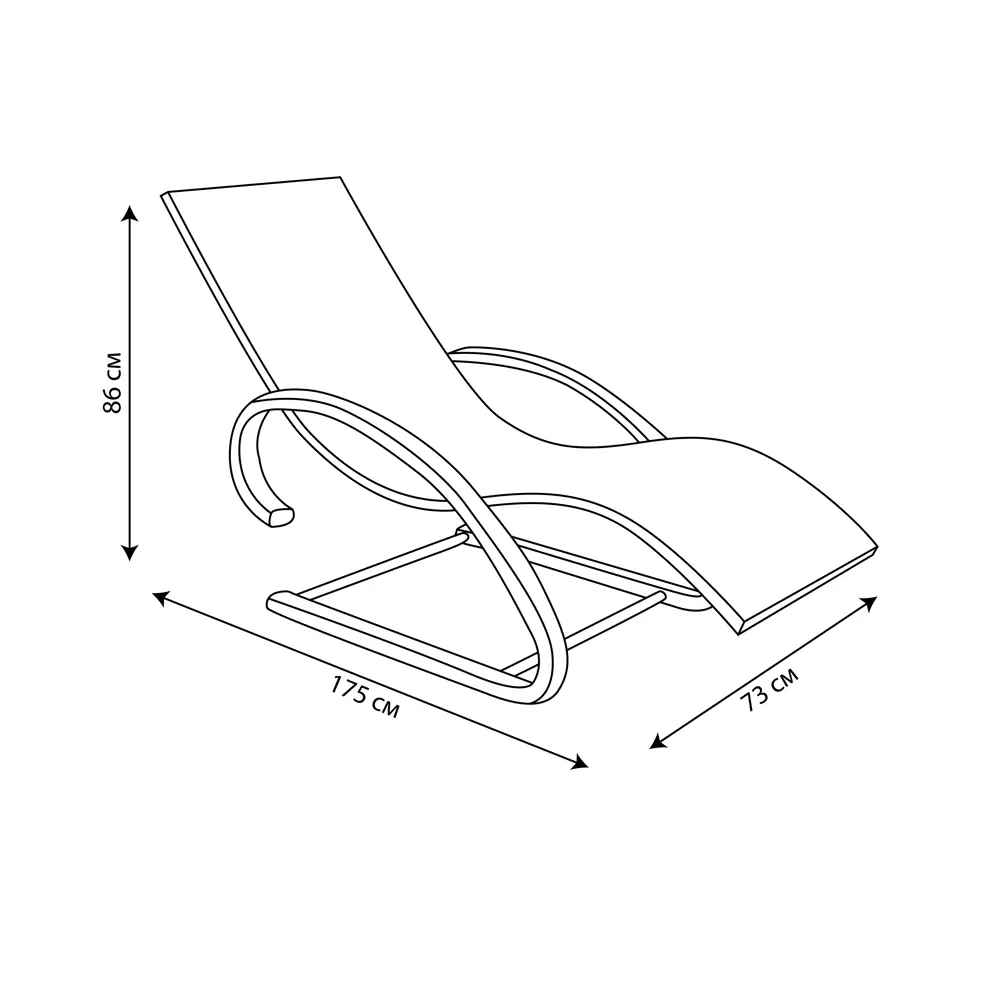 GREENGARD Шезлонг-качалка «Ницца» для релаксации в саду 82487517 STLM-0028253 - Вид №10