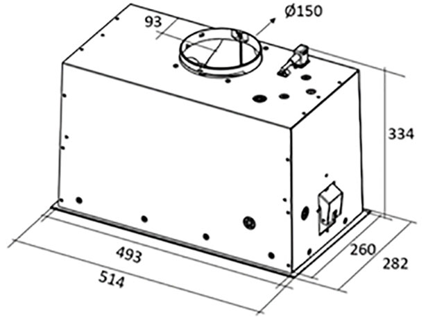 8160638 Вытяжка полновстраиваемая Elica LANE IX/A/52 серебристый STDN-0122725 - Вид №10