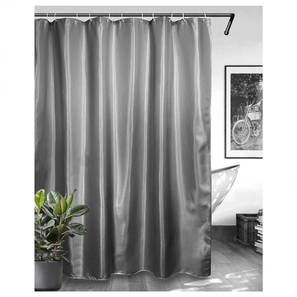 BATH PLUS Штора для душа Hilton Graphite 180x200 см 89380456 STLM-1563067