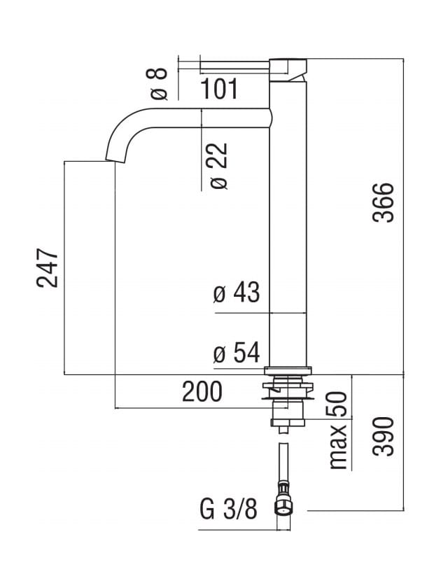 Смеситель для кухни с одним отверстием Nobili Live ARCH-00122853 - Вид №2