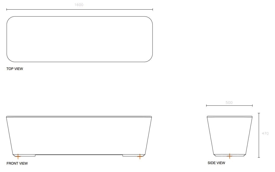 Бетонная скамья без спинки SIT Smooth ARCH-00030071 - Вид №4