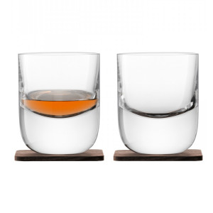G1211-09-301 Набор стаканов с деревянными подставками renfrew whisky, 270 мл, 2 шт. LSA International