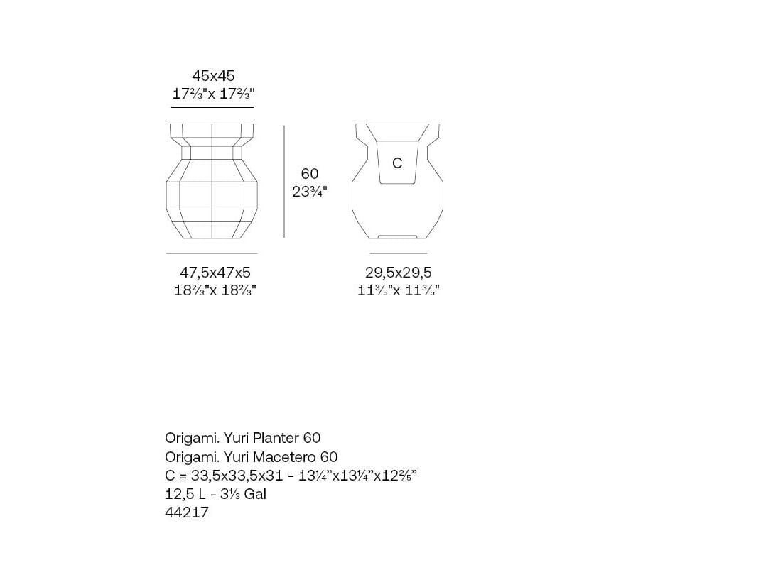 Садовый горшок Vondom оригами ARCH-00027039 - Вид №4
