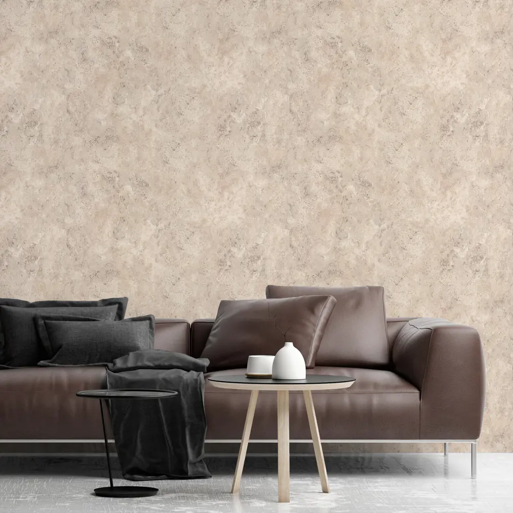 Обои флизелиновые Inspire Rock коричневые 1.06 м Cream 5 STLM-2102558 - Вид №2