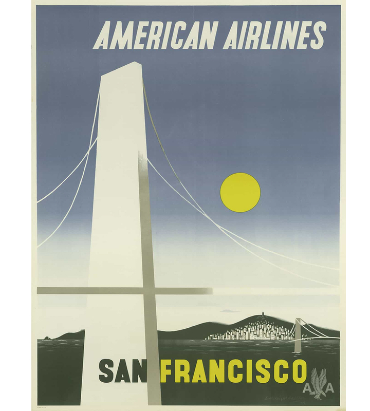 90008992 Плакат Просто Постер American Airlines 60x90 в раме STLM-0082435 ПРОСТОПОСТЕР