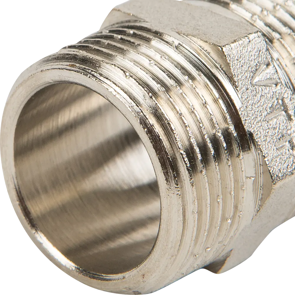 Ниппель Valtec наружная резьба 3/4" никелированная латунь VTr.582.N.0005 STLM-2179226 - Вид №1
