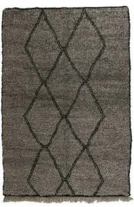 AFOLKI Прямоугольный шерстяной коврик с длинным ворсом и геометрическими мотивами Beni ourain Taa1141be