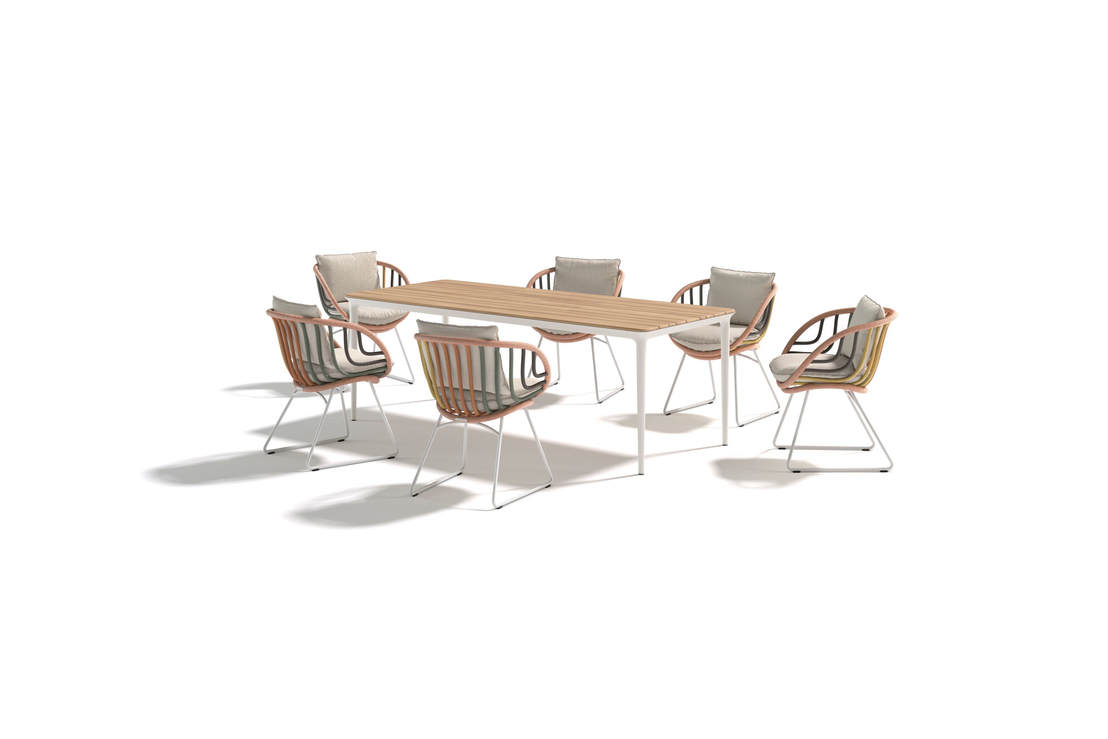 Прямоугольный садовый стол с тиковым верхом DEDON BELLMONDE ARCH-00079448 - Вид №3