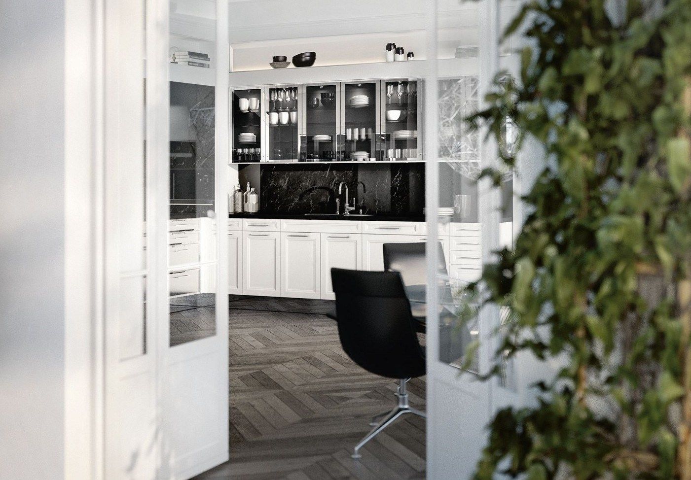 Глянцевая лакированная кухня и сталь SieMatic SieMatic CLASSIC - SE 2002 BAL ARCH-00032900 - Вид №3