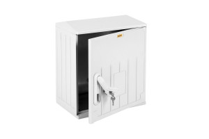 16301706 Антивандальный электротехнический настенный шкаф сплошная дверь, серый EPV-400.400.250-1-IP54 ЦМО