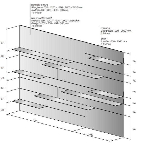 Секционный настенный книжный шкаф Porro LOAD-IT ARCH-00134366 - Вид №17