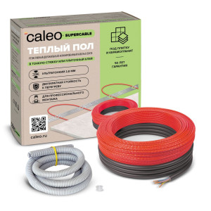 Нагревательный кабель для теплого пола Supercable 18W-10 10 м 180 Вт CALEO
