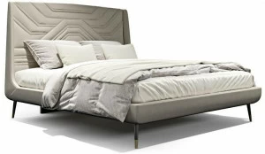 Capital Collection Двуспальная кровать из ткани с мягким изголовьем