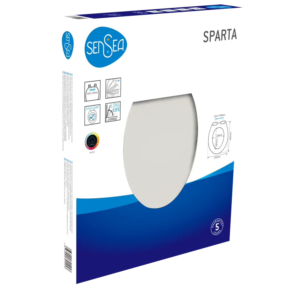 Сиденье для унитаза Sensea Sparta с микролифтом цвет белый STLM-2119484 - Вид №12