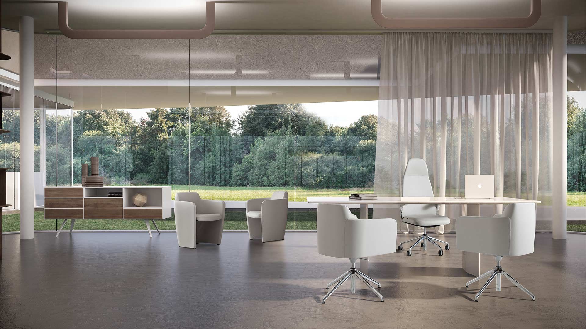 Офисное кресло с высокой спинкой с 5 спицами Moschella Beetle ARCH-00119170