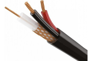 17614998 Коаксиальный кабель для видеонаблюдения с питанием уличный КВК-2П+2x0,75 outdoor 200 метров 001-310018/2 Ripo