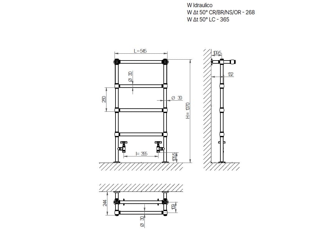 Напольное полотенце с горячей водой Gaia Mobili Complements ARCH-00126735 - Вид №2