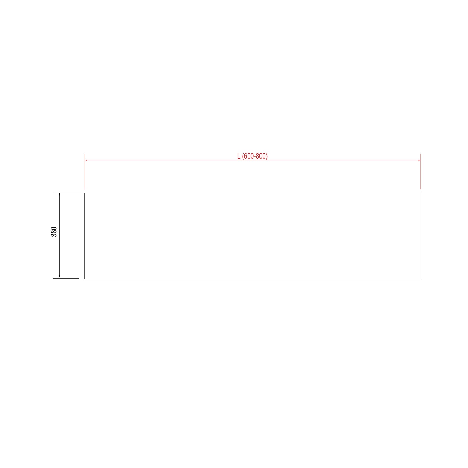 25937 SALGAR Полка COMPAKT 38 от 600 до 800 мм СЕРЫЙ КАМЕНЬ  - Вид №1