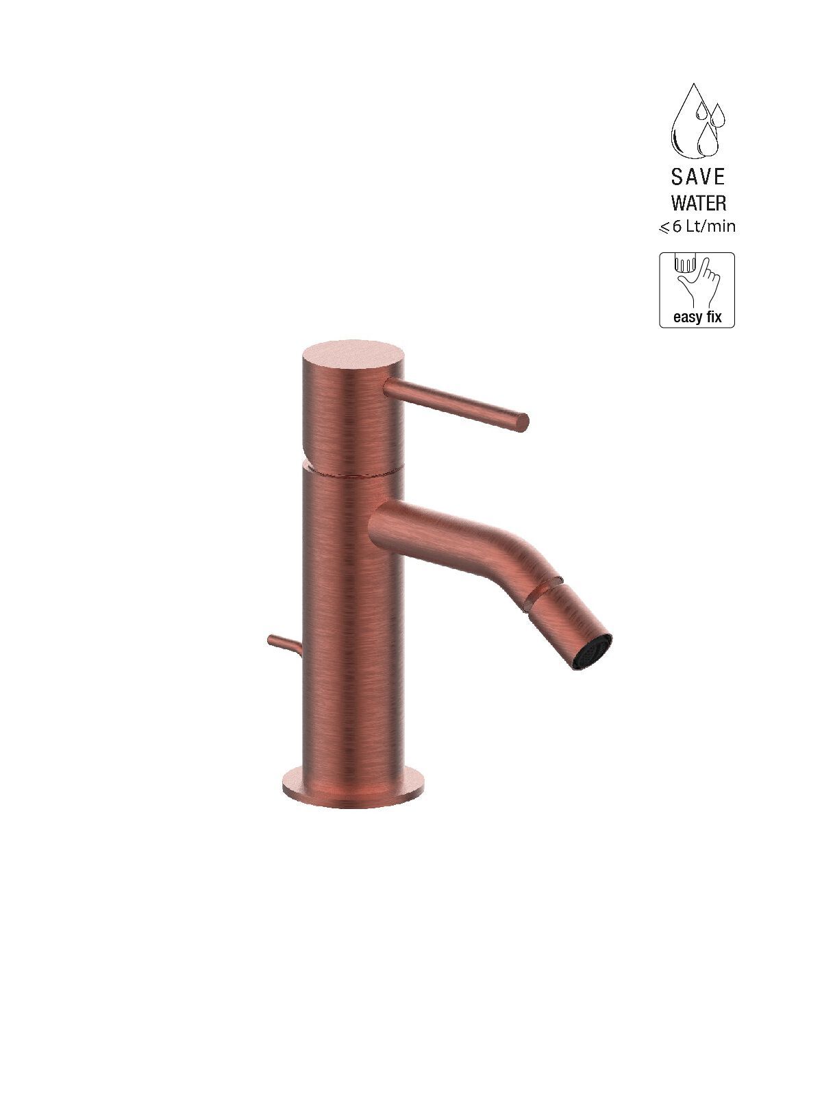 Смеситель для биде из нержавеющей стали с автоматическим сливом Rubinetterie Frattini Pepe XL 316 ARCH-00049291 - Вид №2