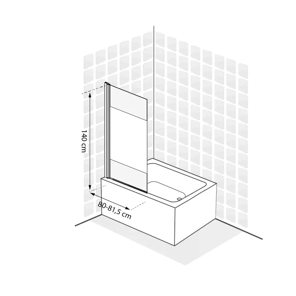 STLM-0031272 Душевое ограждения на борт вынны SENSEA Китай  - Вид №3