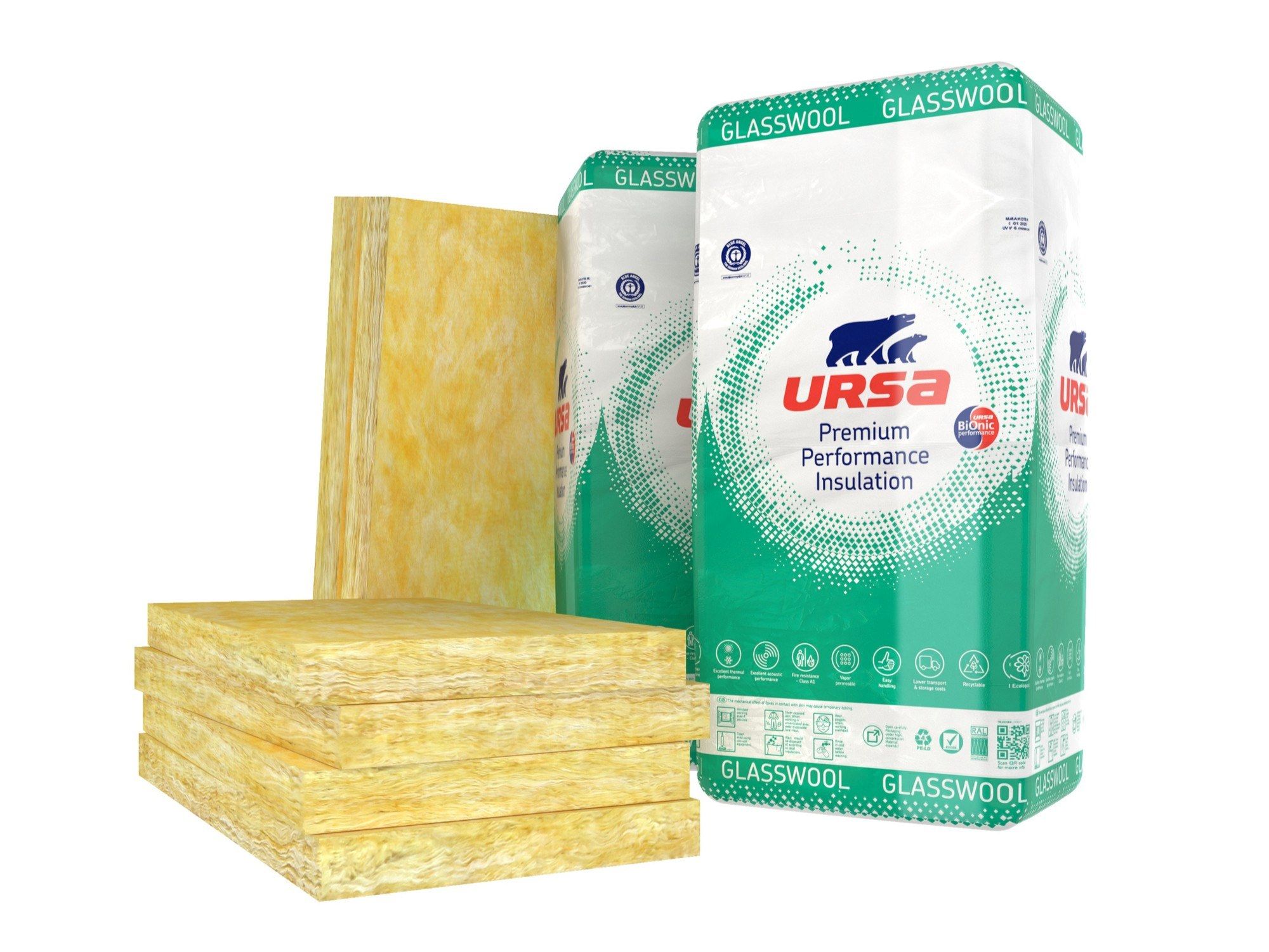 Водоотталкивающая панель из стеклянной ваты Ursa URSA GLASSWOOL ARCH-00079949