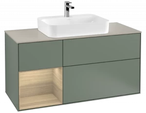 Villeroy&Boch Тумба под раковину Прямоугольная версия F413PCGM Finion Olive Matt Lacquer