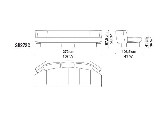 Секционный диван из ткани B&B Italia SAKé ARCH-00142615 - Вид №3