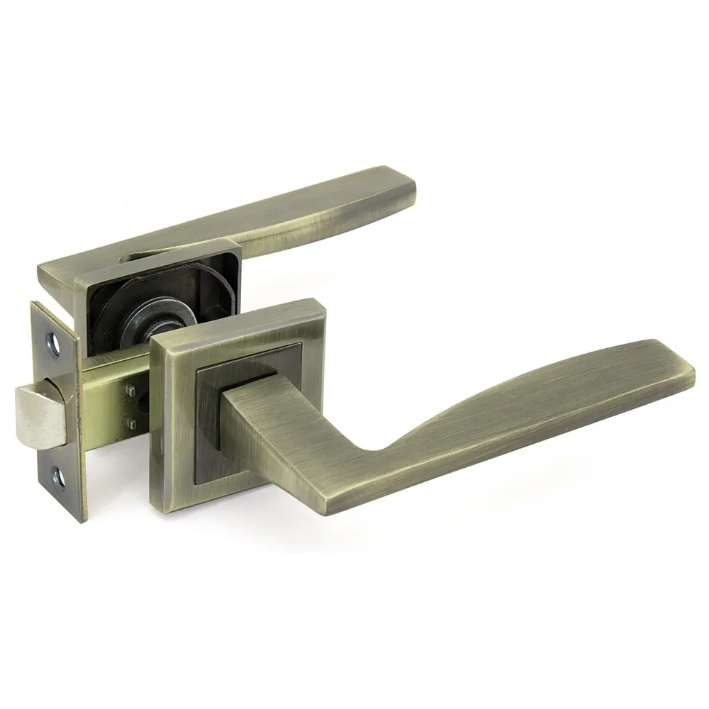 Комплект дверных ручек 21L 100 AB, без запирания, цвет античная бронза PALLADIUM STLM-2149432