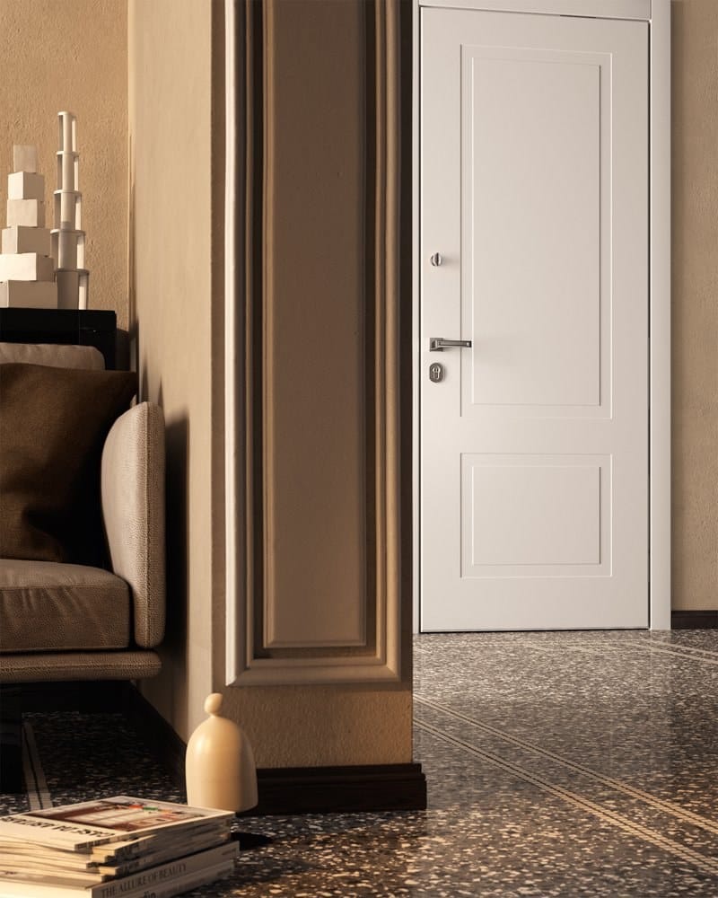 Лакированная бронированная входная дверь в классическом стиле GAROFOLI Sovrana ARCH-00063666 - Вид №7