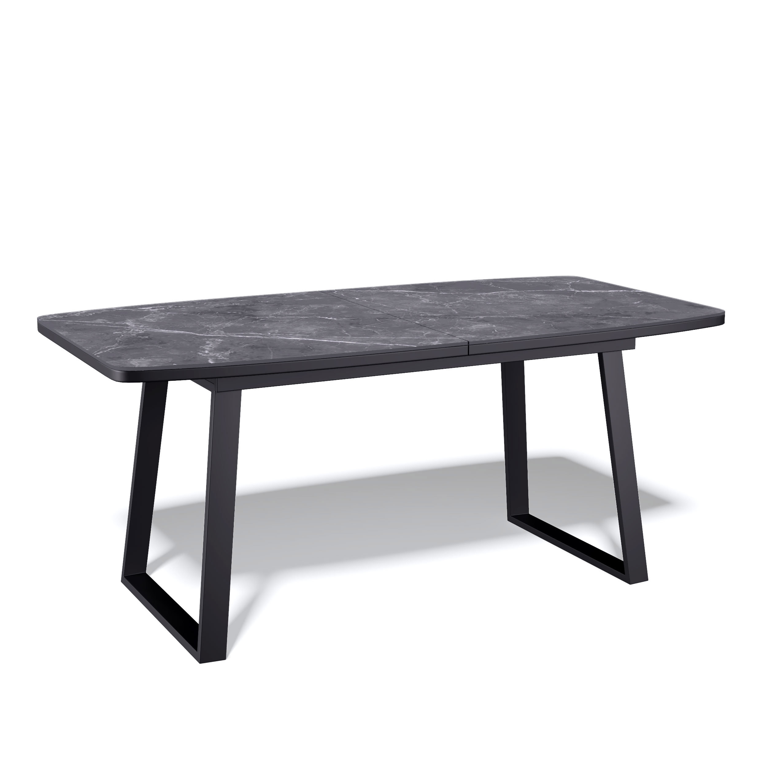 91054065 Кухонный стол прямоугольный 325182 140-180x80x76 см керамика цвет черный AZ STLM-0459694 KENNER